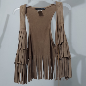 Fringe hippie style vest‎ 1970s retro